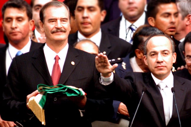 Vicente Fox y Felipe Calderón