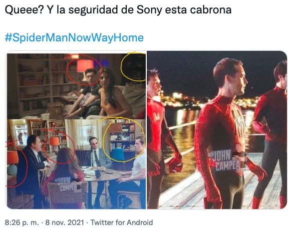Supuestas filtraciones de Spider-Man: No Way Home
