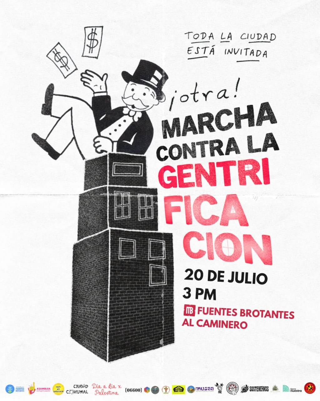 Protesta contra la gentrificación CDMX en vivo hoy 20 de julio