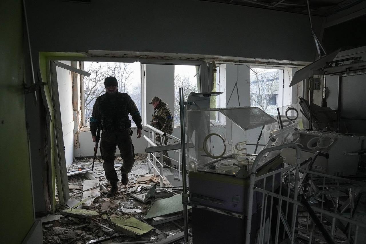 bombardeo a hospital pediatrico de Mirúpol en Ucrania/Twitter