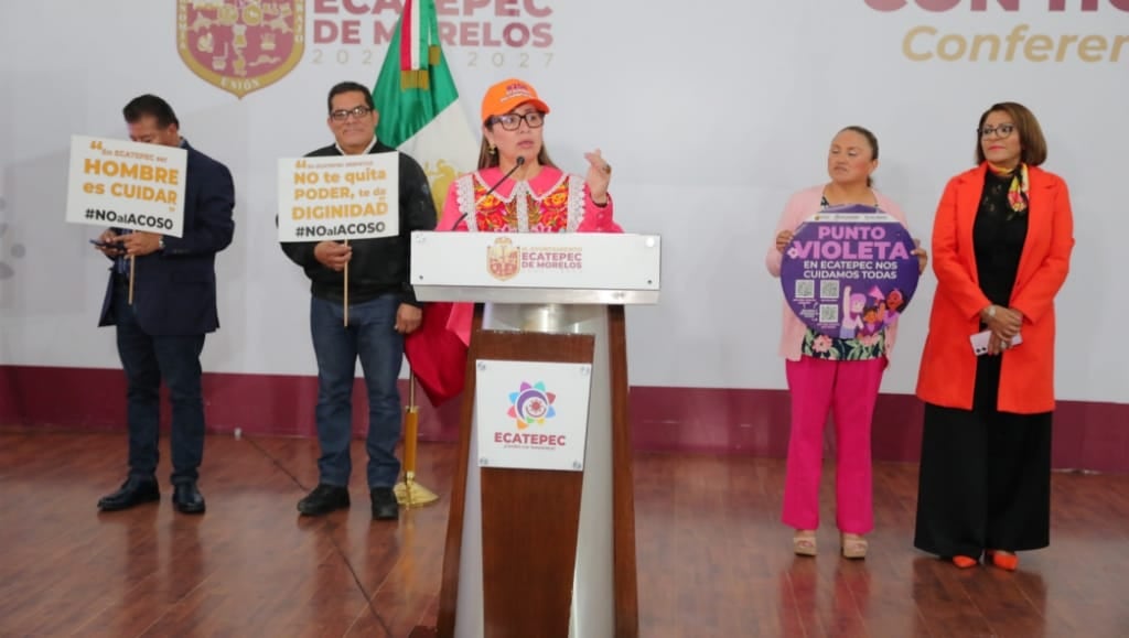 Azucena Cisneros anuncia reducción de violencia y nuevos apoyos para mujeres en Ecatepec.