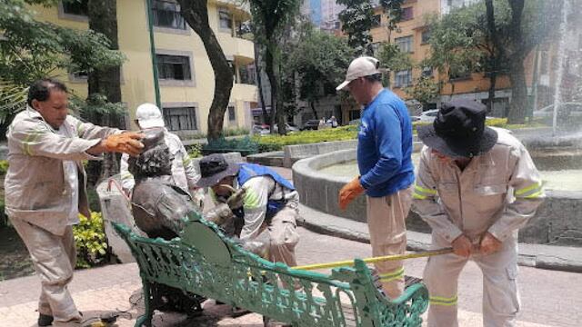 Autoridades de la alcaldía Cuauhtémoc retiraron el pasado miércoles 16 de julio las esculturas de de bronce de Fidel Castro y Ernesto Che Guevara