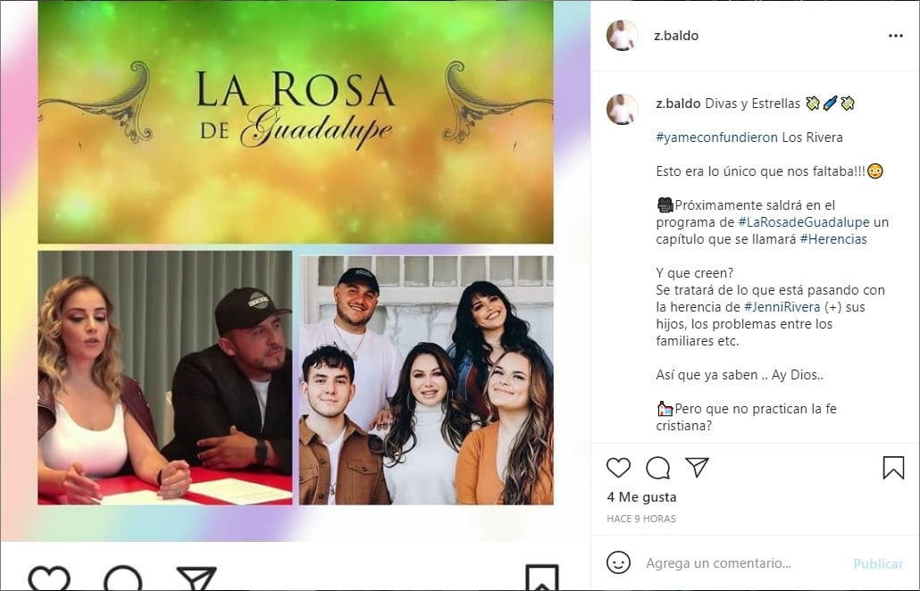 La Rosa de Guadalupe con la familia de Jenni Rivera