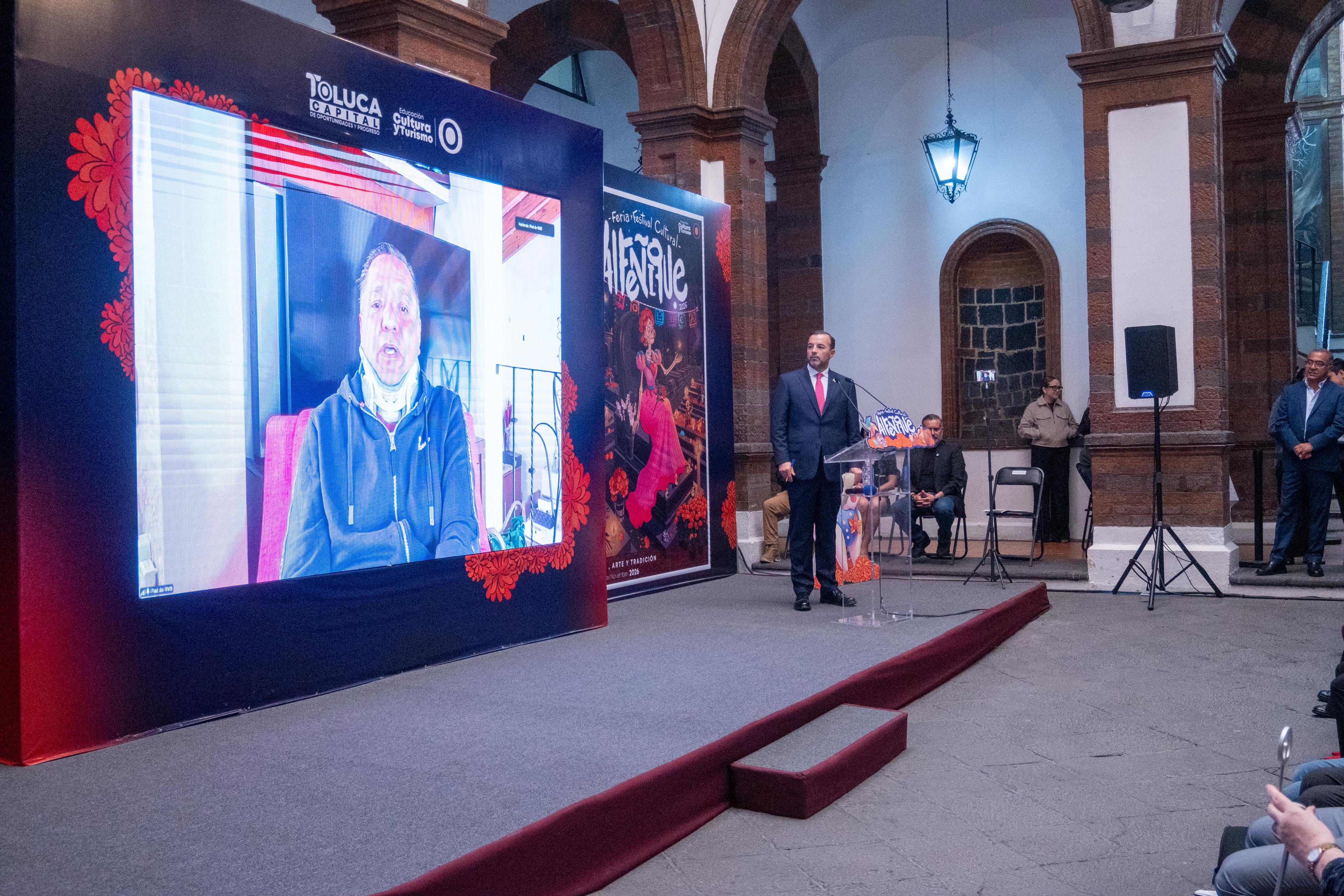 Ricardo Moreno presenta la Feria del Alfeñique 2026 con más de mil 200 actividades.