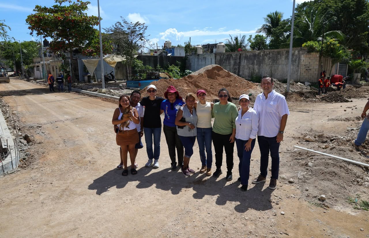 Ana Paty Peralta supervisa obras de infraestructura