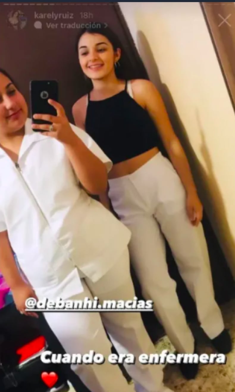 Karely Ruiz compartió una foto de cuando estudiaba enfermería
