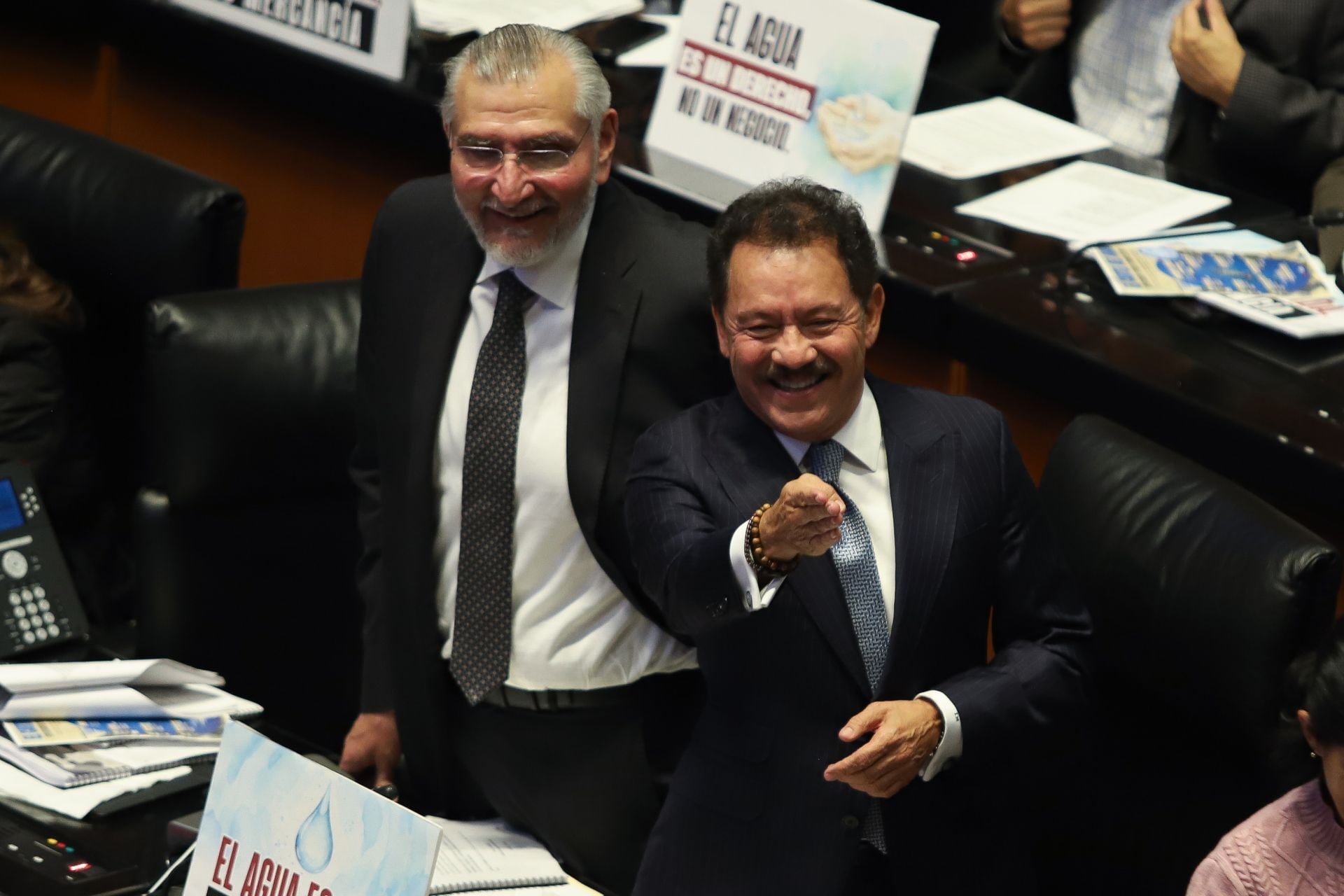 Adán Augusto López e Ignacio Mier, senadores de Morena.