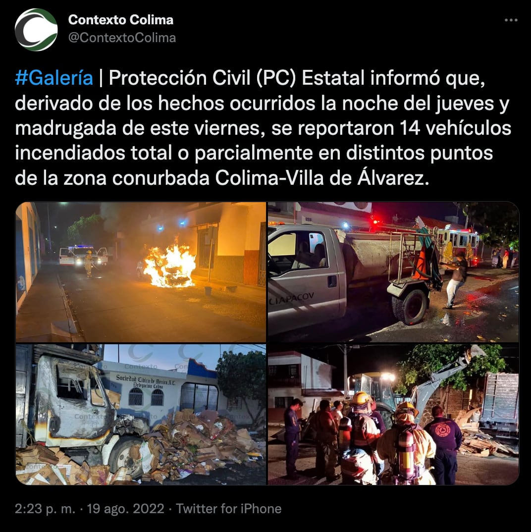 ¿Qué pasó en Colima? Detención de “La Vaca” provoca quema de autos