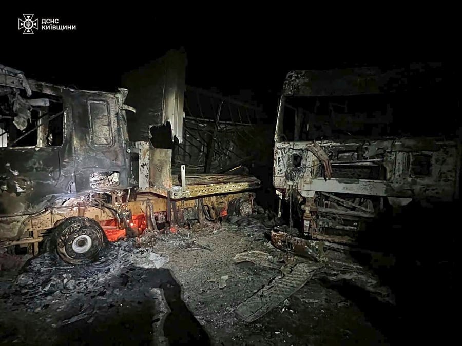 Foto facilitada por el servicio de prensa del Servicio de Emergencias del Estado (SES) de Ucrania