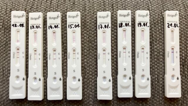 Evolución de los resultados de la prueba Covid-19