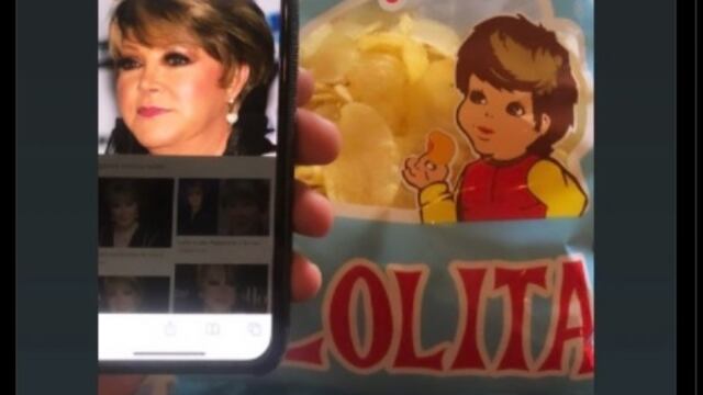 Lolita Ayala compara su imagen con las "papas Lolita".