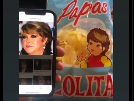 Lolita Ayala compara su imagen con las "papas Lolita".