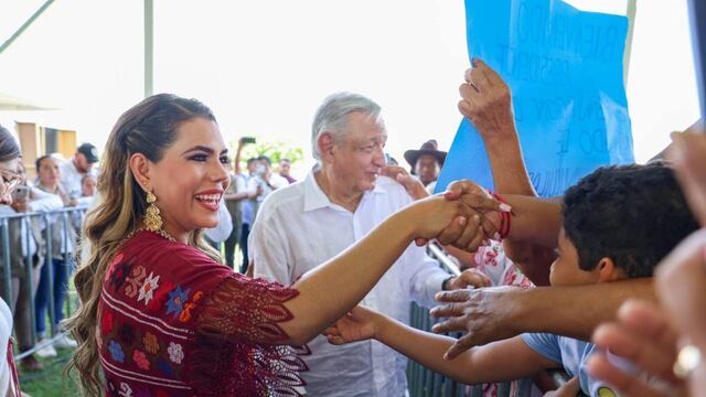 Evelyn Salgado y AMLO