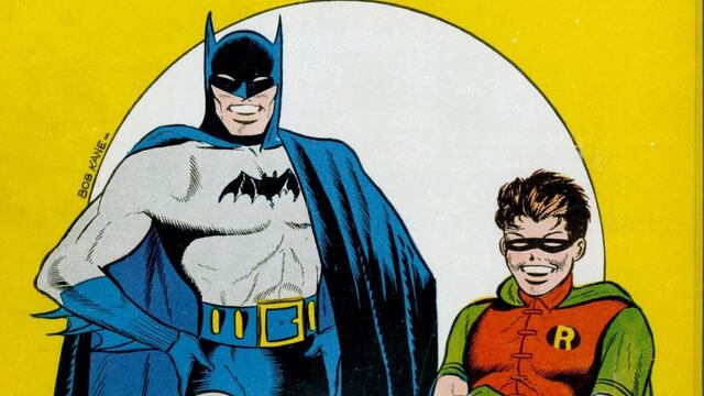 Ilustración de Batman y Robin de Bob Kane.