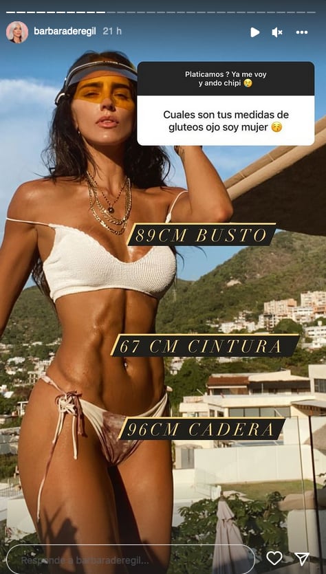 Bárbara de Regil comparte las medidas de su cuerpo.