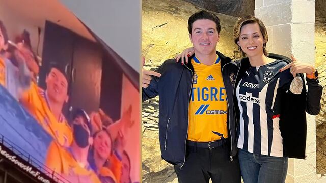 Samuel García y Mariana Rodríguez en el Clásico Regio