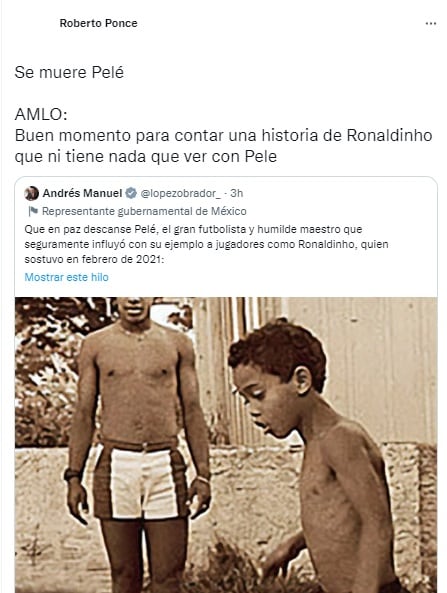 Critican y se burlan de AMLO por mensaje sobre muerte de Pelé
