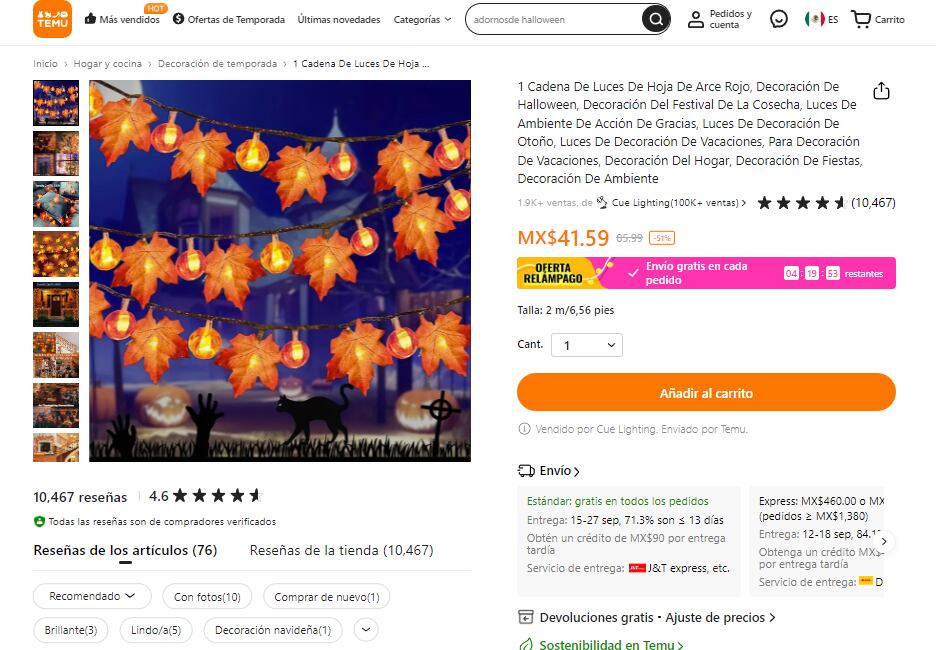 Adornos de Halloween en Temu