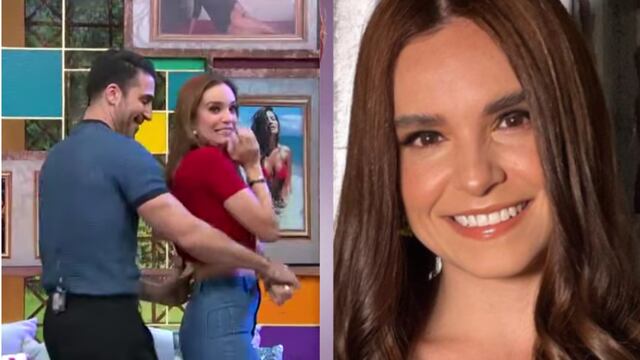 Tania Rincón bailando con actor español