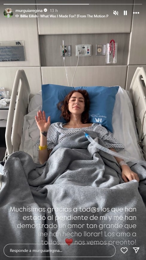 Regina Murguía en el hospital