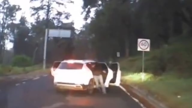 Video del asalto en la carretera México-Cuernavaca.