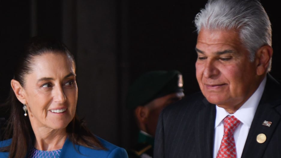 Claudia Sheinbaum recibió en Palacio Nacional a José Raúl Mulino, presidente de Panamá