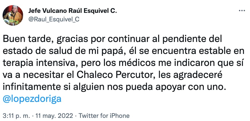 Raúl Esquivel, ex jefe vulacano