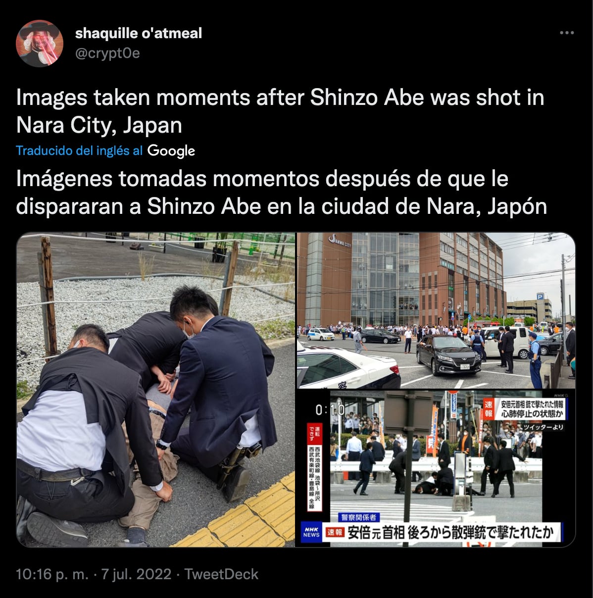 Shinzo Abe fue atacado en acto de campaña en Japón
