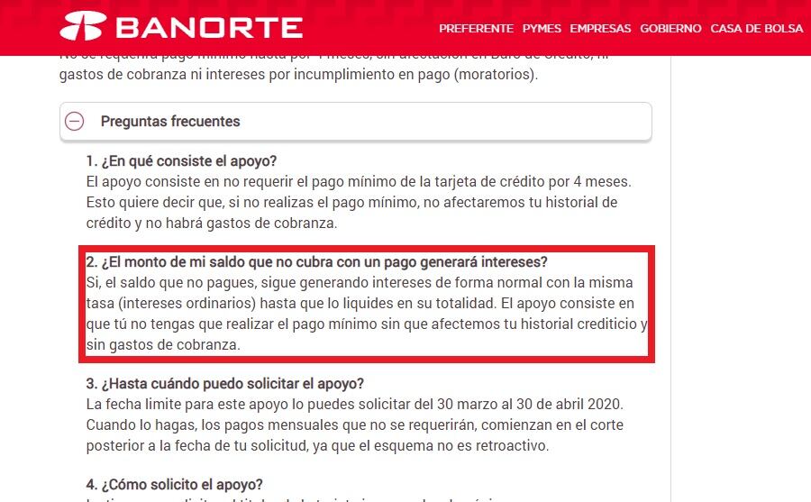 Página de Banorte.