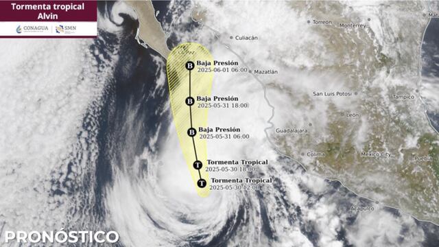 Tormenta tropical Alvin hoy 30 de mayo