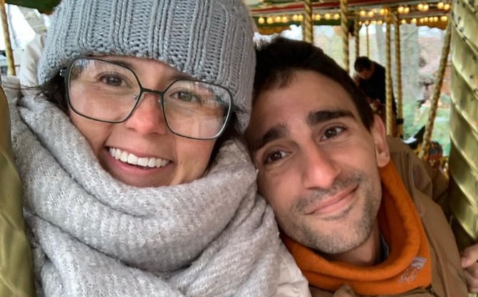 Greta Cervantes y su esposo