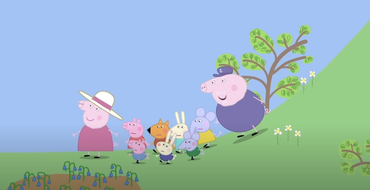 Abuelo Cerdito y Abuela Cerdita con Peppa Pig