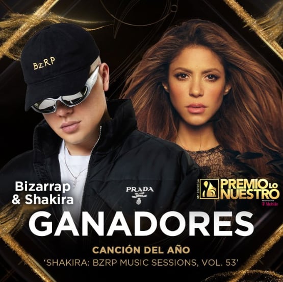 Premios Lo Nuestro 2024: ‘Shakira: BZRP Music Sessions, Vol. 53′ gana a Canción del Año