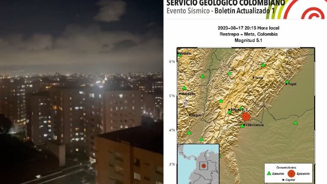 Temblor hoy: sismo de 5.1 sacude Colombia después del de magnitud 6.1