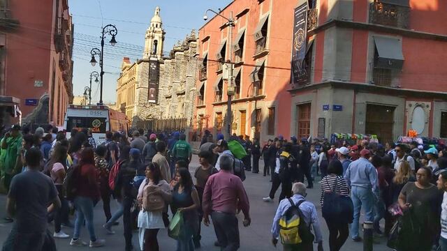 La balacera se dio a un costado de Palacio Nacional