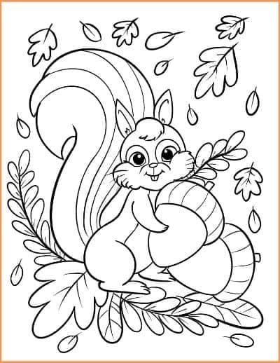 Dibujos bonitos de otoño para imprimir y colorear