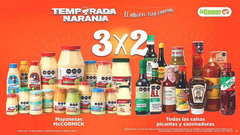 Ofertas La Comer Temporada Naranja 18 al 25 de junio 2024