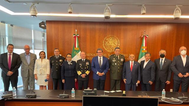 Gabinete de seguridad en el Senado.
