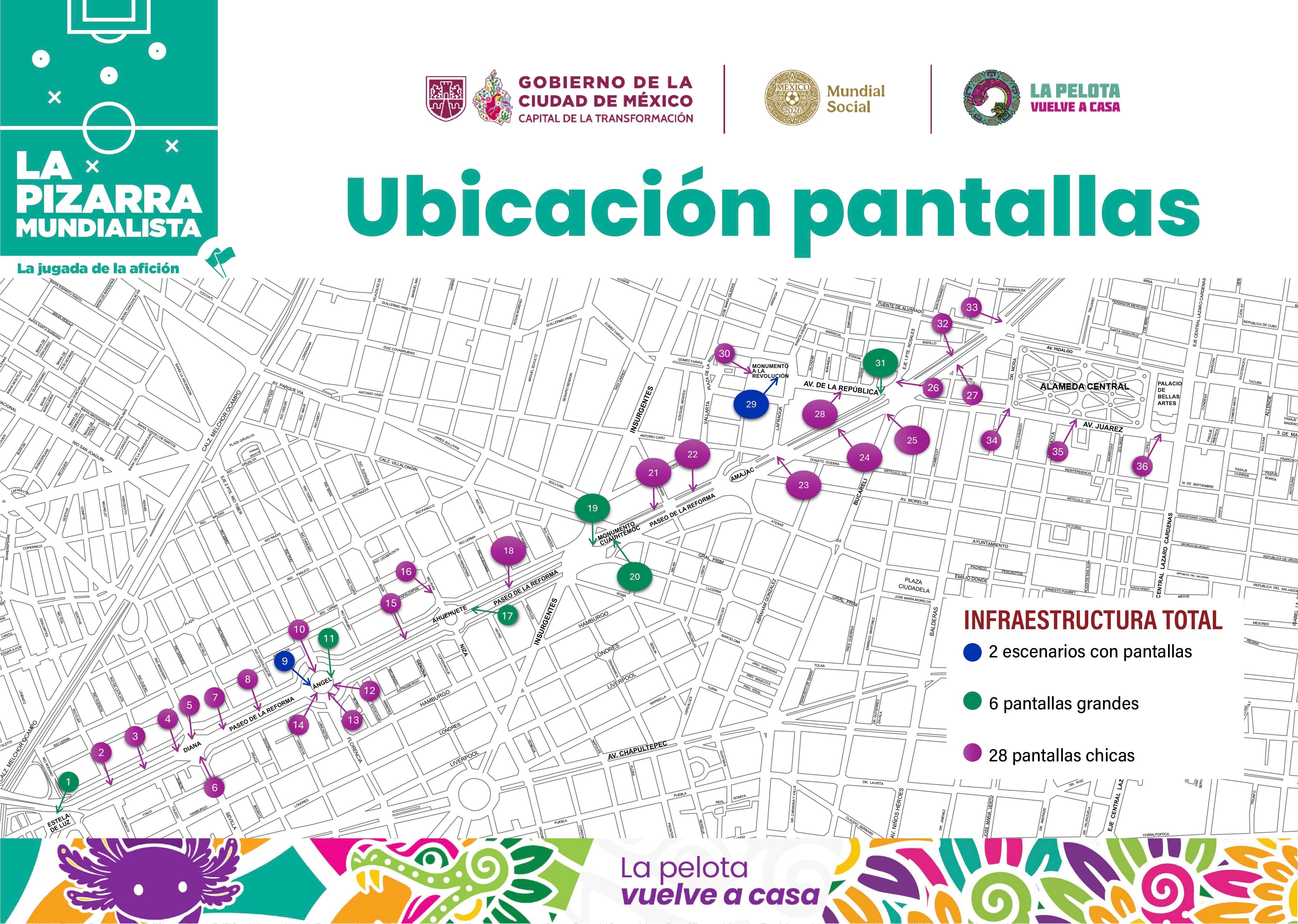 Estas son las 36 pantallas en CDMX para ver el México vs Inglaterra