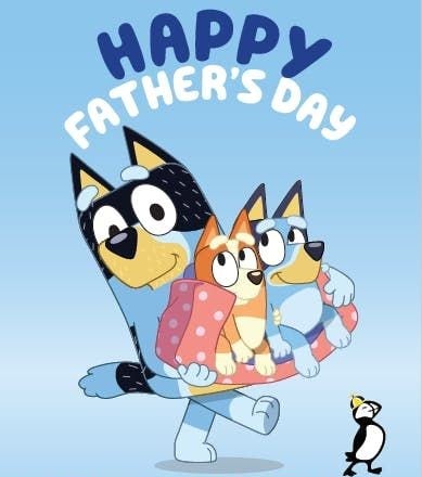 Tarjetas de Bandit de Bluey para el Día del Padre