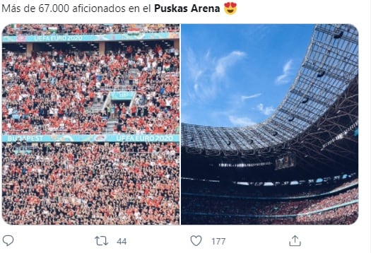 La Puskás Arena lució llena.