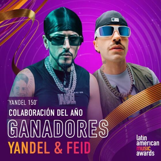 Latin American Music Awards 2024: Yandel & Feid ganan a Colaboración Del Año