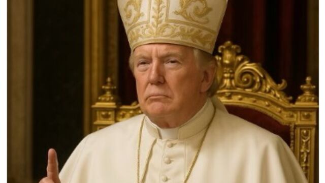 Donald Trump como Papa; la foto que compartió en Truth Social
