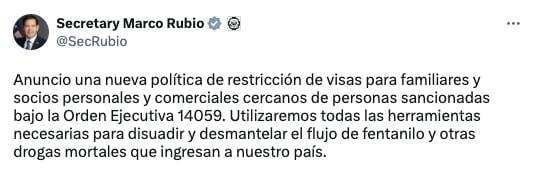 Anuncian restricción para visa de Estados Unidos
