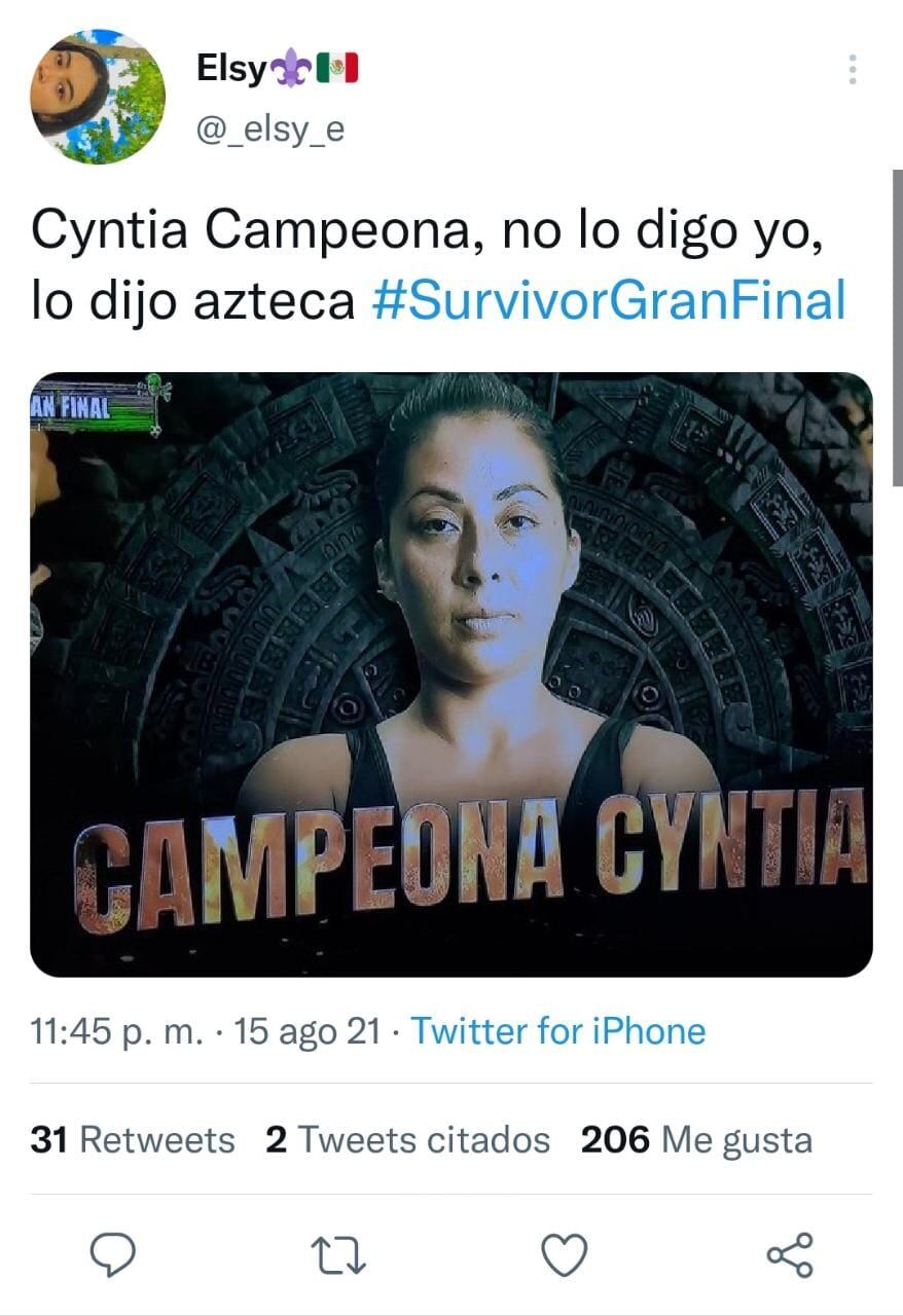 Publicación de Twitter