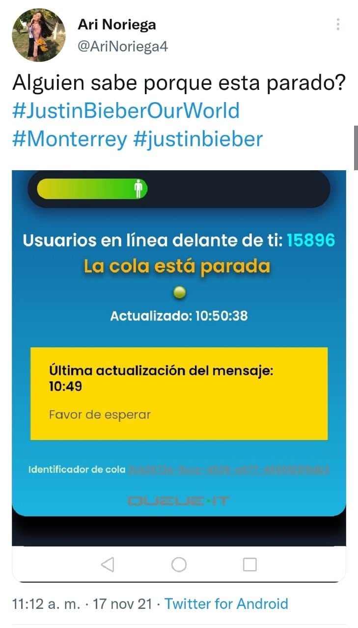 Publicación de Twitter