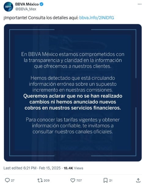 Comunicado BBVA