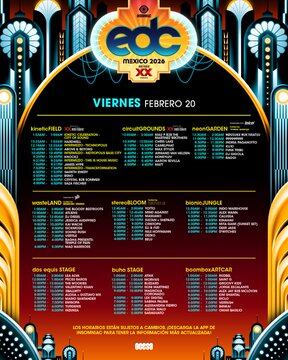 Horarios por día de EDC México 2026: lo que debes saber
