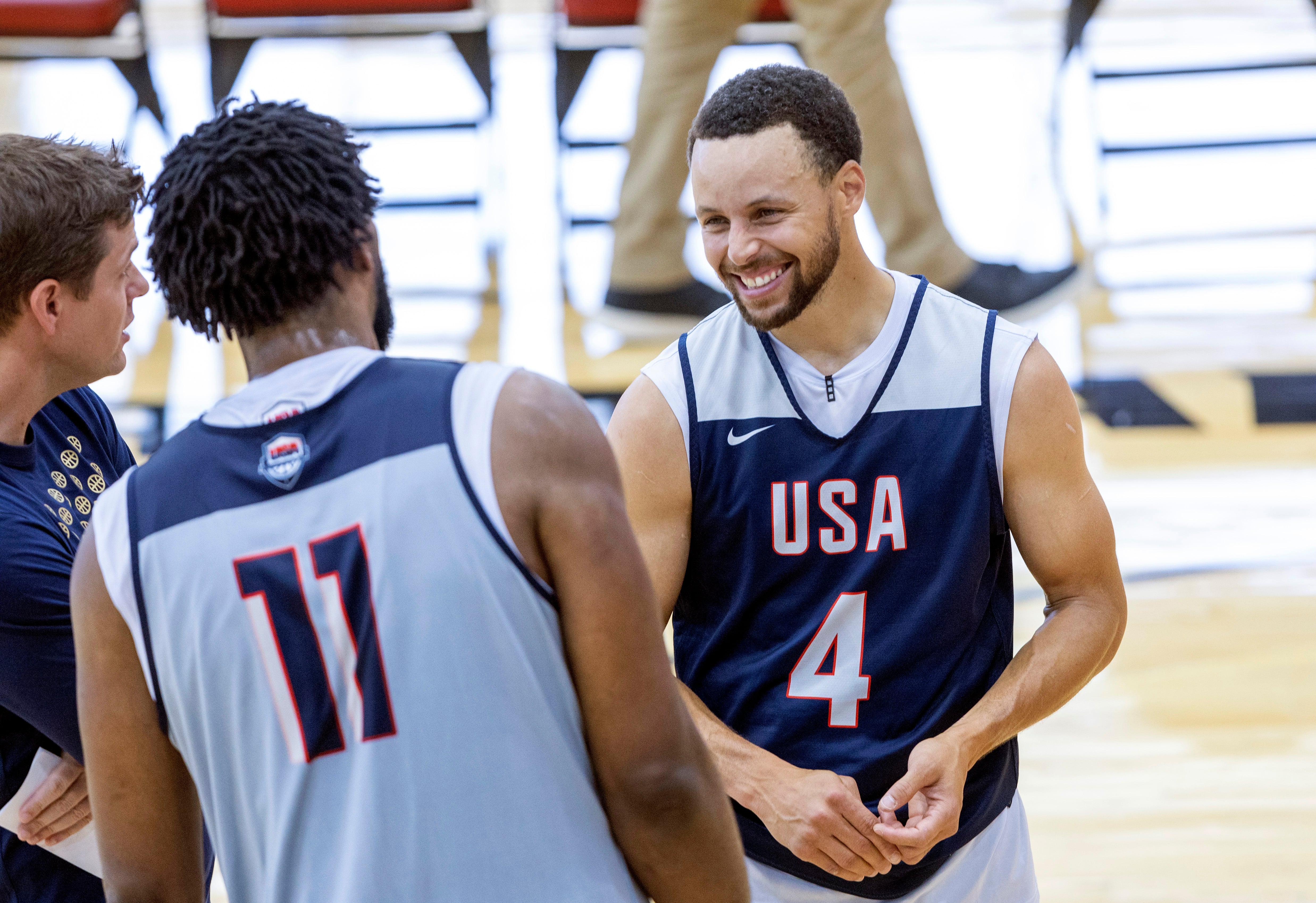 Stephen Curry con la Selección de Basquetbol de Estados Unidos.