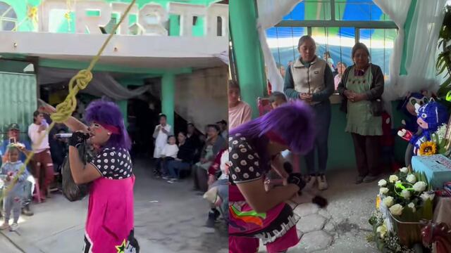 contratan payaso para show infantil, era un funeral